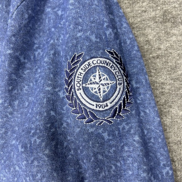 Johnnie O Aspen Lake Microfleece 1/4 Zip Pullover Mens M Performance Geometric - Picture 6 of 12